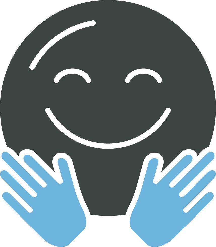 Hugging Face icon vector image.