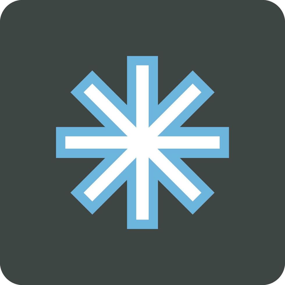 Keycap Asterisk icon vector image.