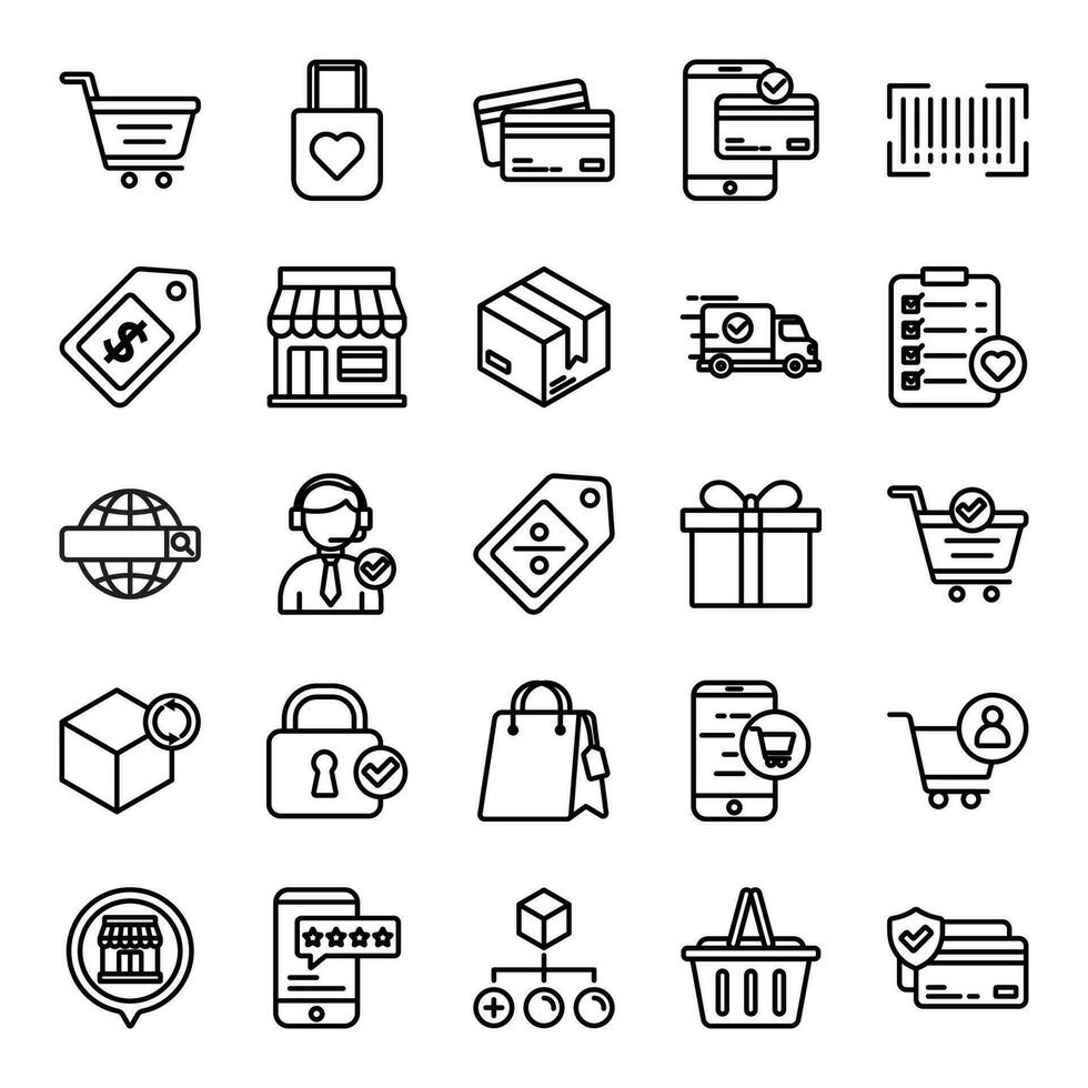 E-commerce Line Icon vector