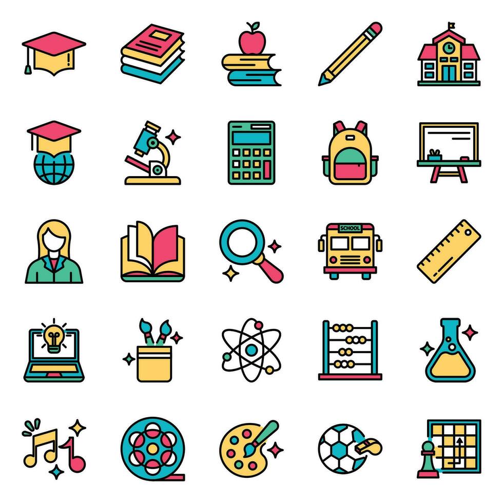 icono de color de educación vector