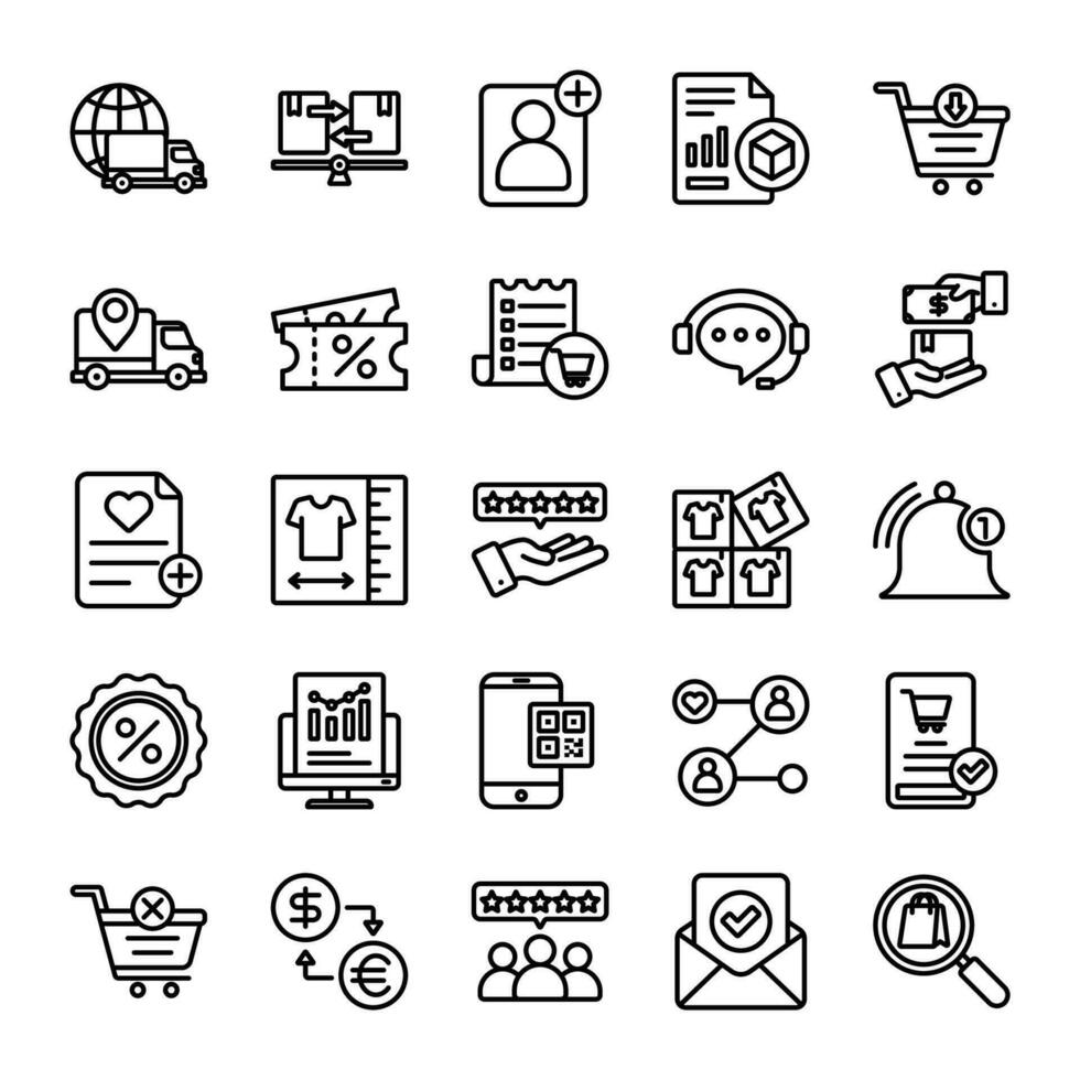 E-commerce Line Icon vector