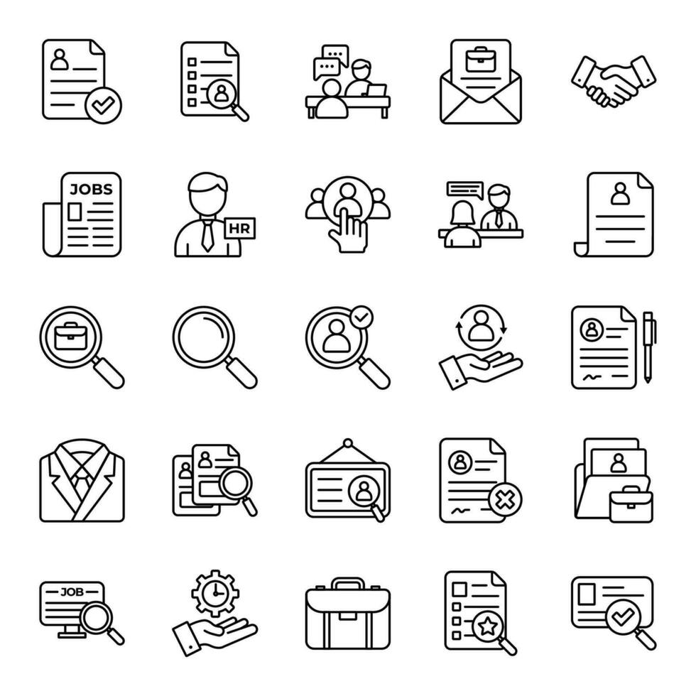 Hiring Line Icon vector