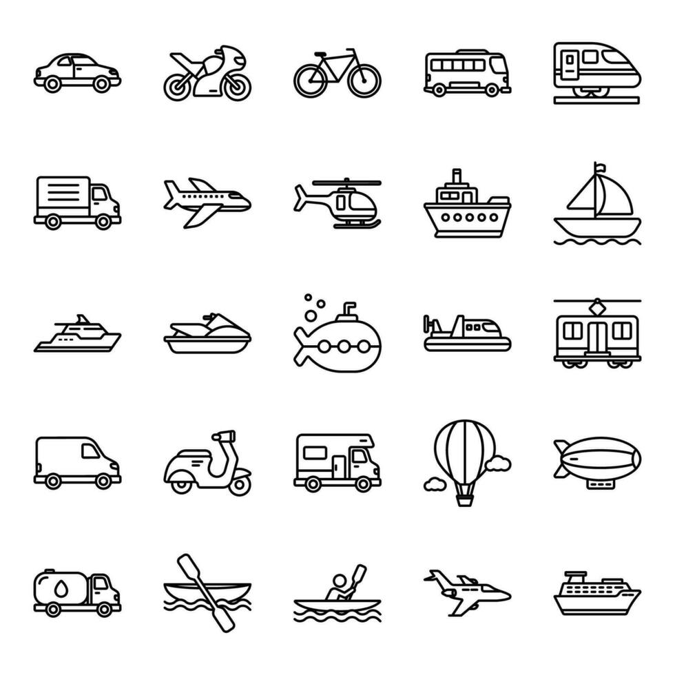 Vehicle Line Icon vector