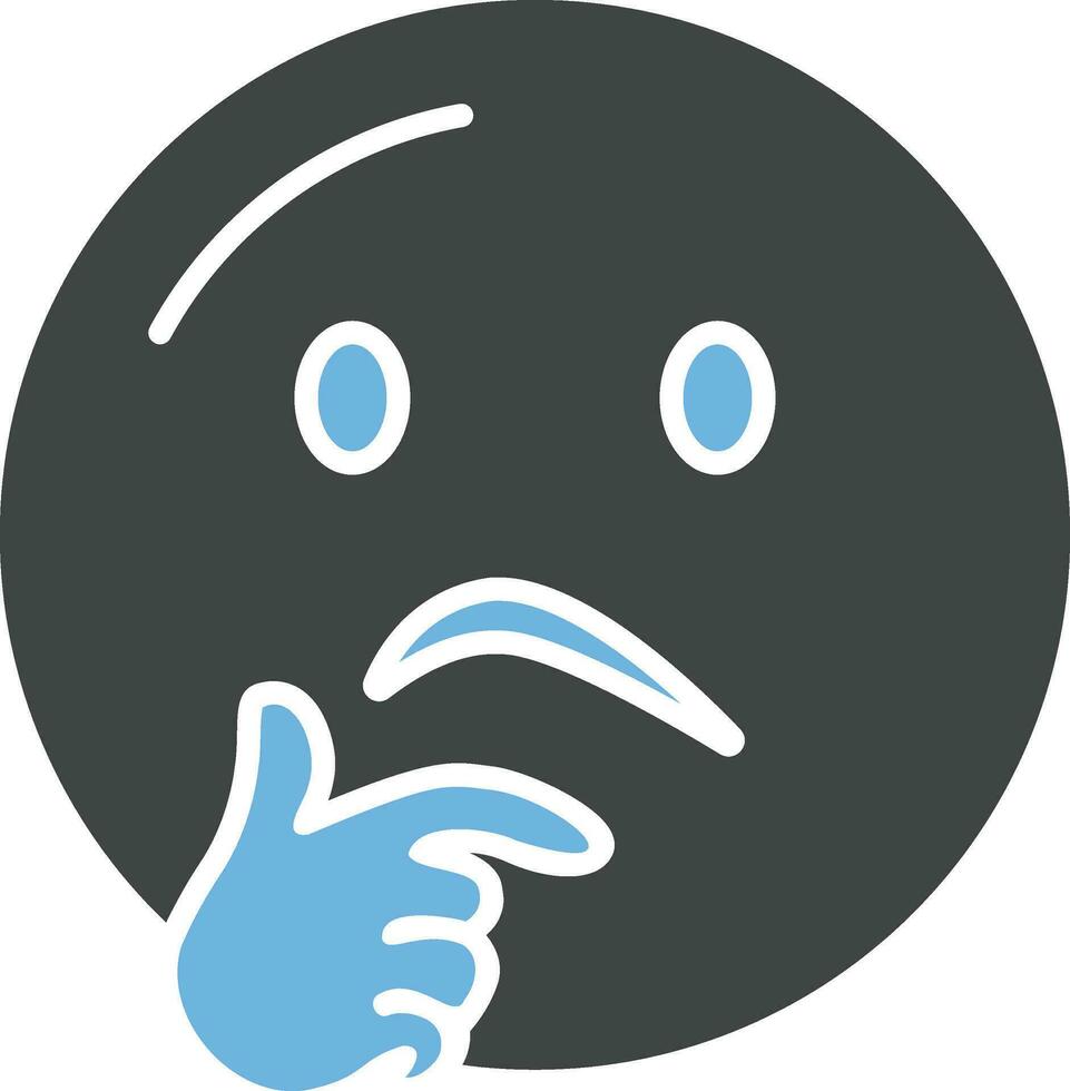 Thinking Face icon vector image.