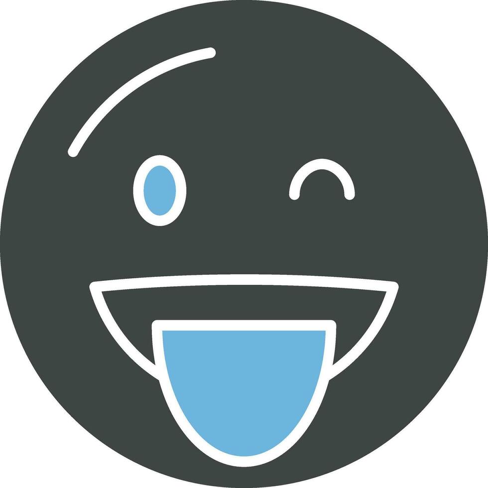 Winking Face with Tongue icon vector image.