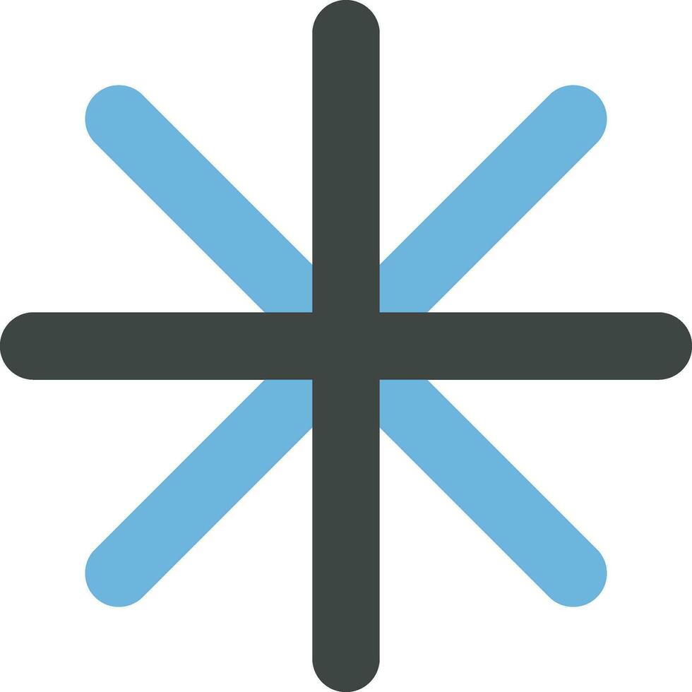 Eight-Spoked Asterisk icon vector image.