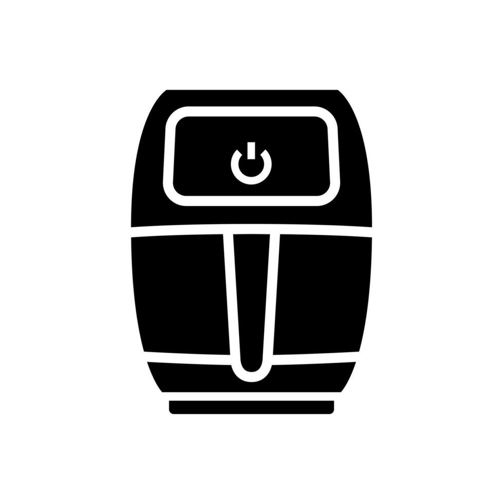 Air fryer simple solid icon vector. Fried bakery. Food to cook. Healthy chip-based foods. Kitchen vector