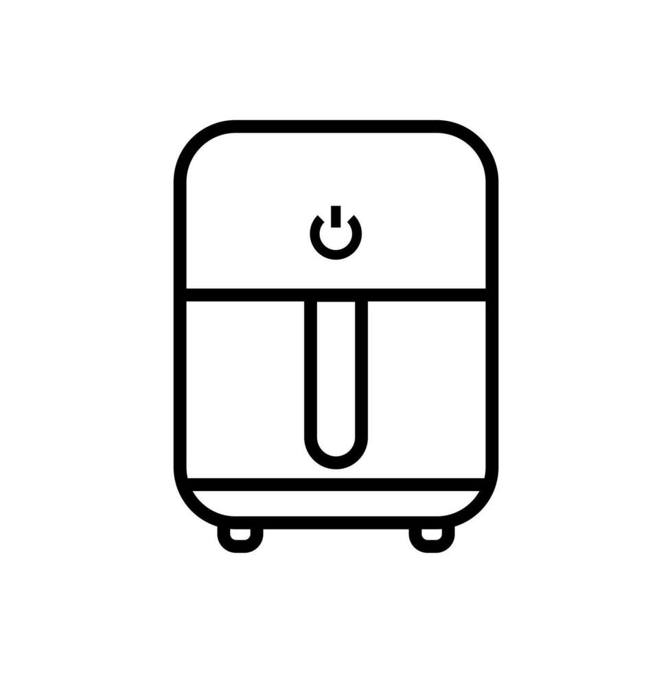 Air fryer icon line vector. Fried bakery. Food to cook. Healthy chip-based foods. Kitchen vector