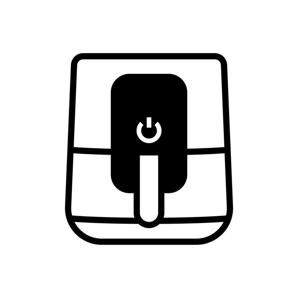 Air fryer simple icon vector. Fried bakery. Food to cook. Healthy chip-based foods. Kitchen vector