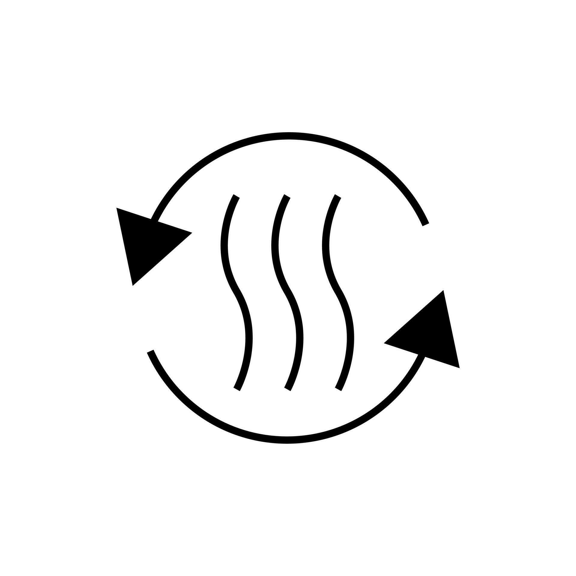 Miele Herd = Airfryer, Welches Symbol Air fryer symbol line vector. warm up, preheat, keep warm.Air fryer