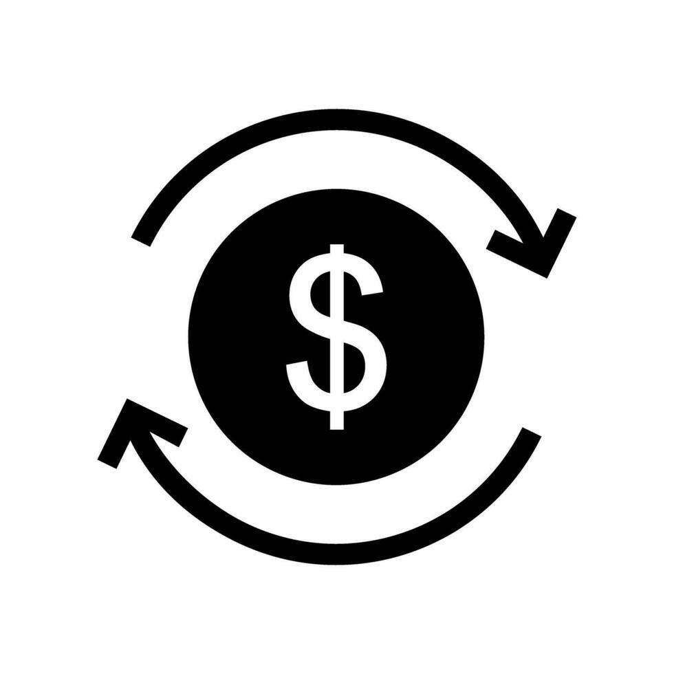 dinero icono vector. intercambiar ilustración signo. Finanzas símbolo. dólar logo. vector
