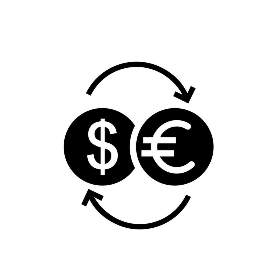 dinero icono vector. intercambiar ilustración signo. Finanzas símbolo. dólar logo. vector