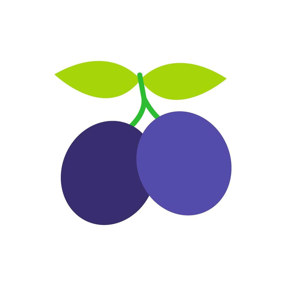 Plum icon vector. Fruits illustration sign. Vitamins symbol. Vegetarian logo. Food mark. vector