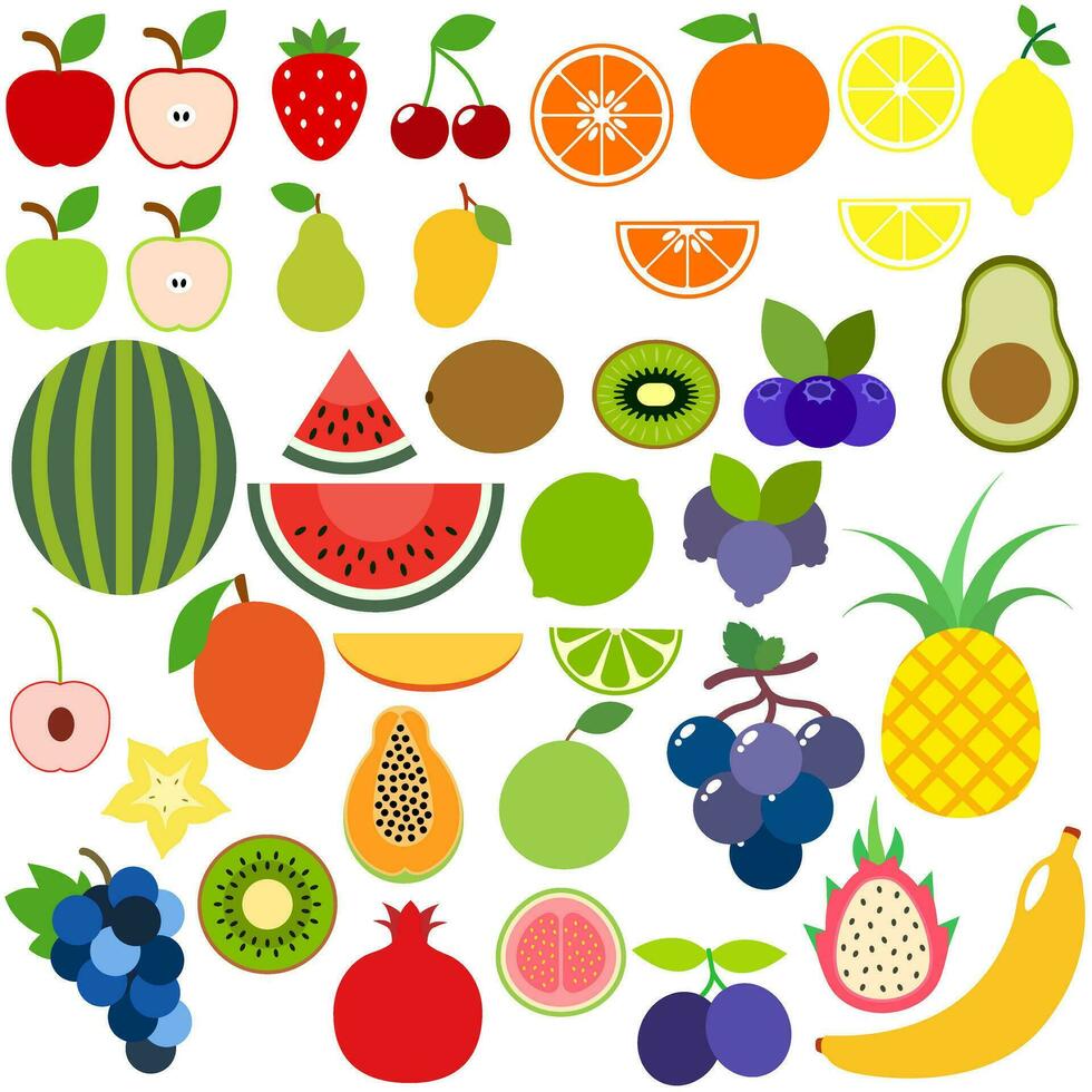 Fruits icon vector. Food illustration sign. Vitamins symbol. Vegetarian logo. vector