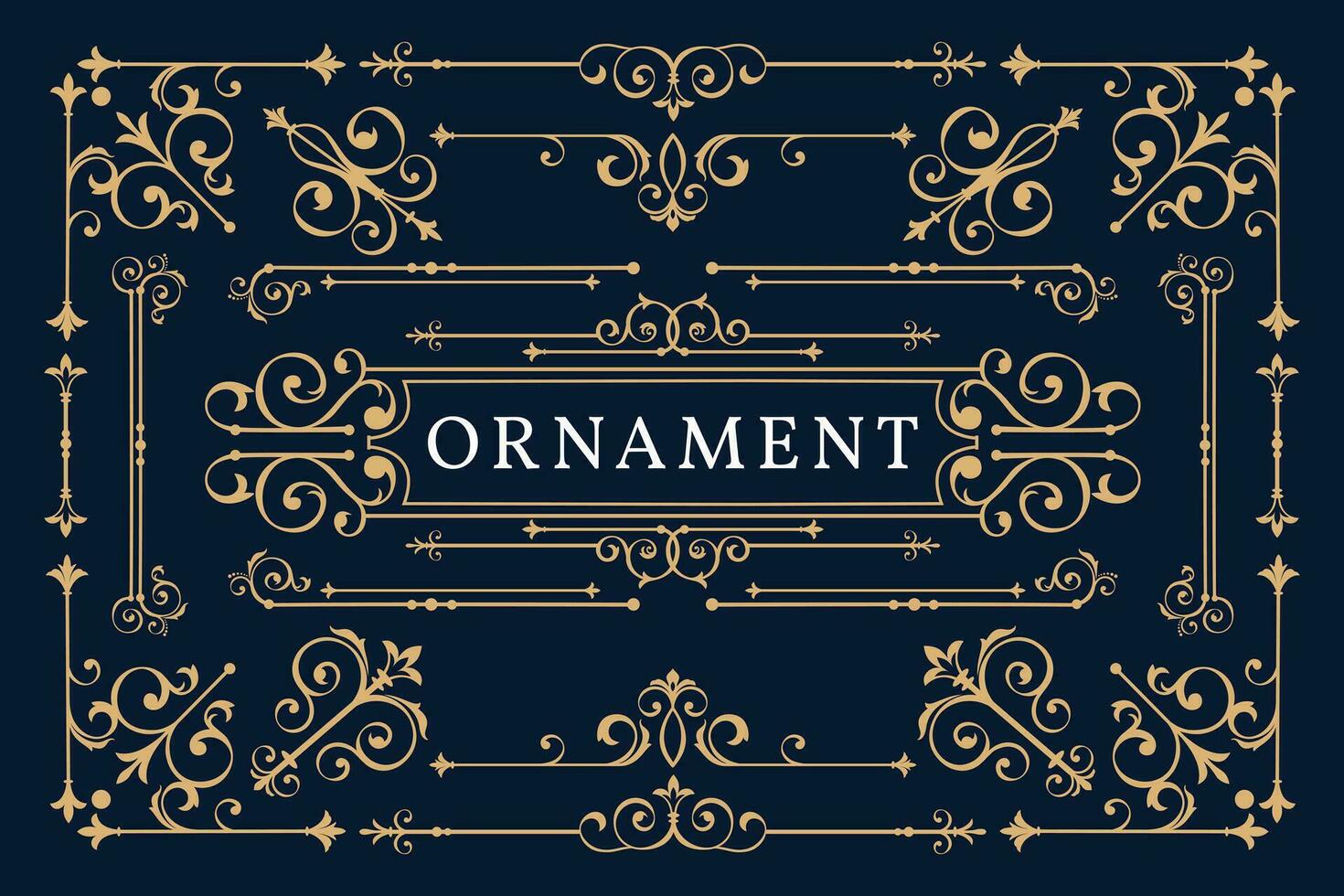 Vector classic ornament frame element