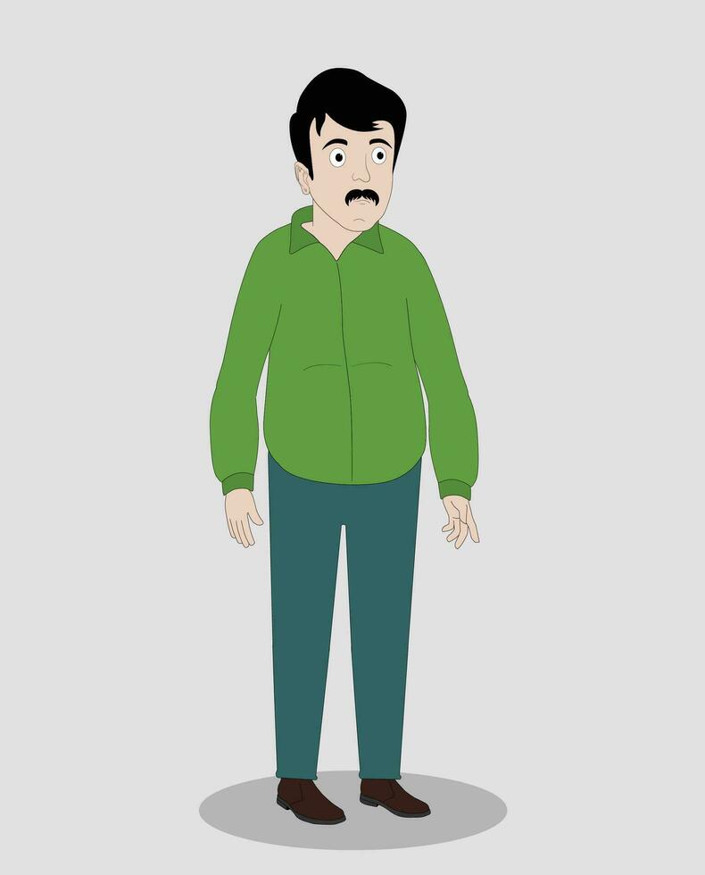 Indian men cartoon character for 2d animation vector