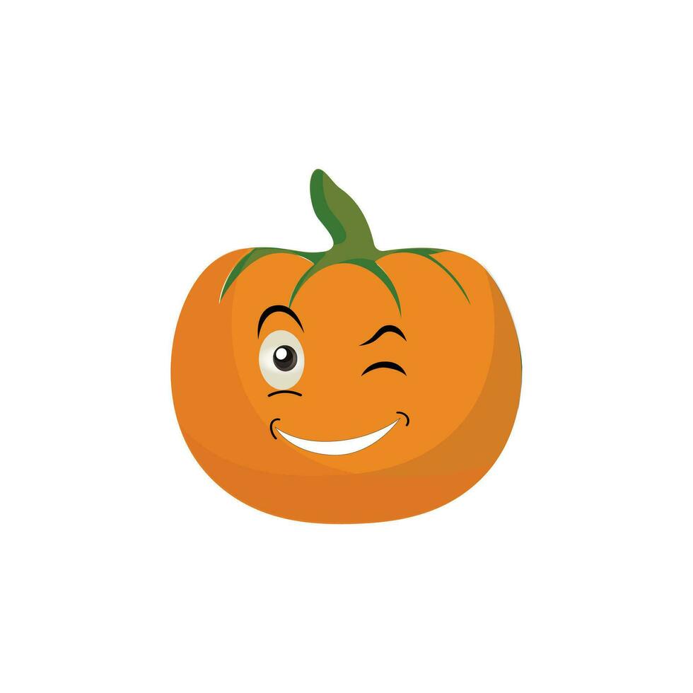 Pumpkins character cartoon, Halloween pumpkin icon vector. Flat design, halloween scary pumpkin with smile, happy face, various expression. vector