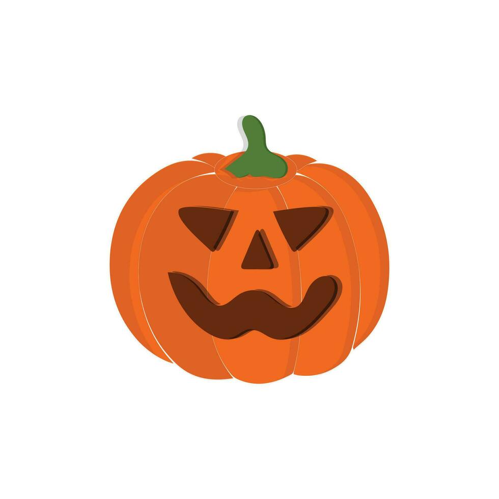 Pumpkins character cartoon, Halloween pumpkin icon vector. Flat design, halloween scary pumpkin with smile, happy face, various expression. vector