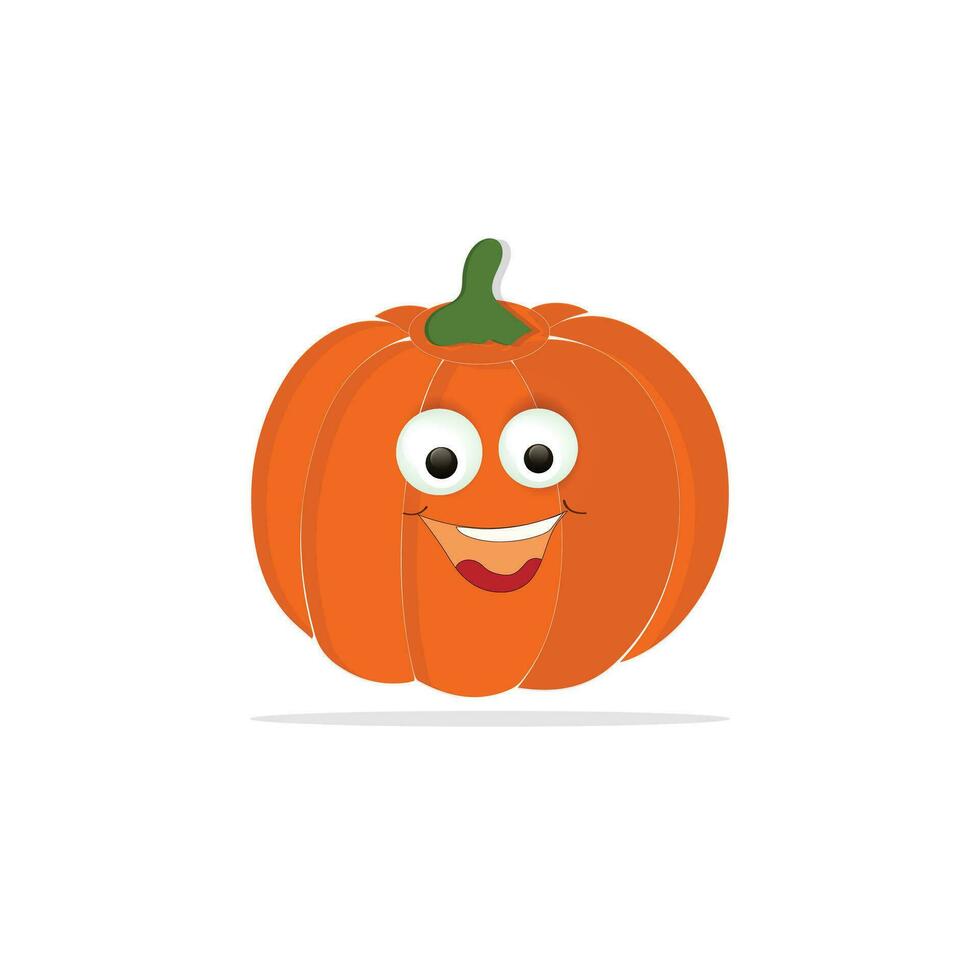 Pumpkins character cartoon, Halloween pumpkin icon vector. Flat design, halloween scary pumpkin with smile, happy face, various expression. vector