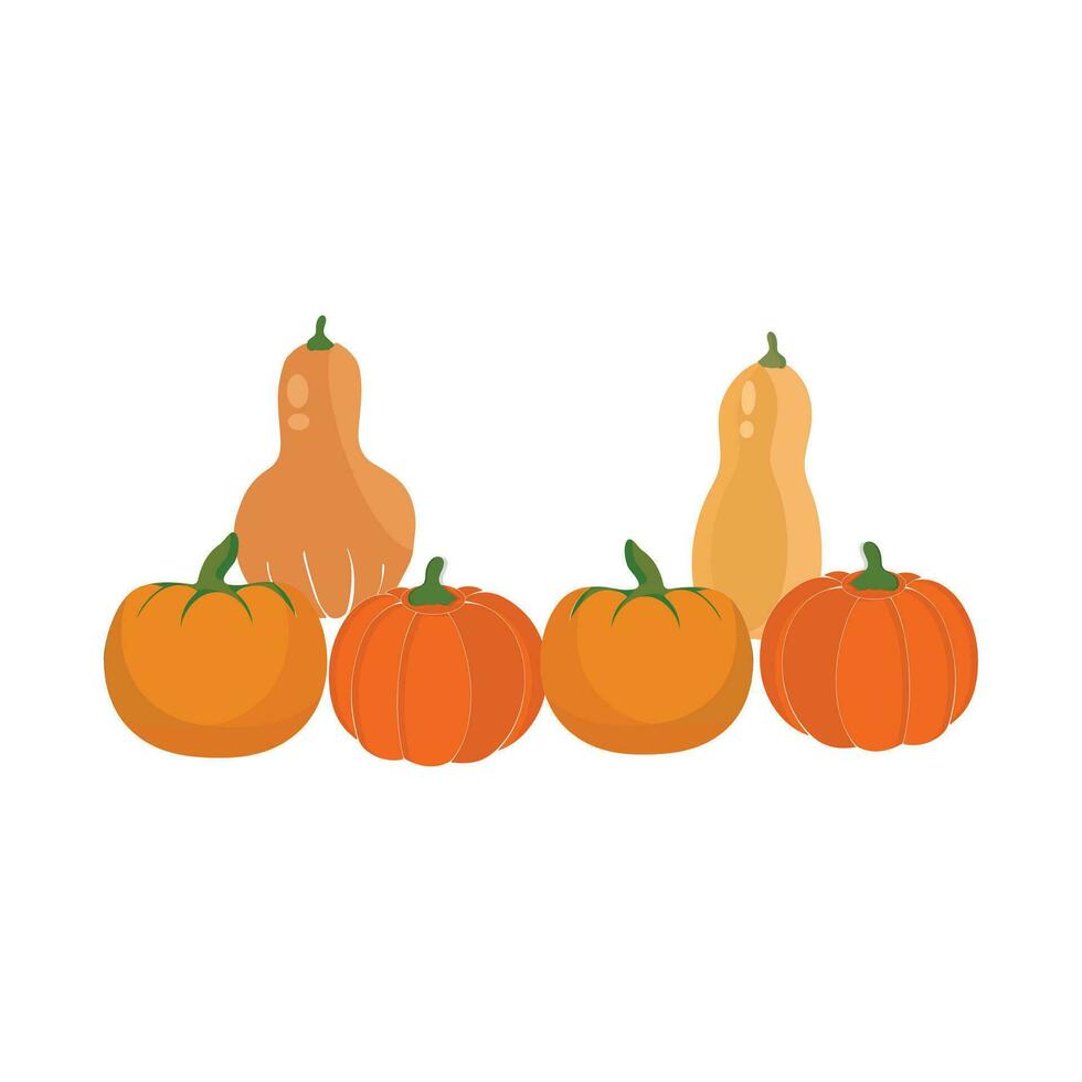 acción de gracias iconos otoño elementos con asado pavo. calabaza, peregrino sombrero, tarta, verduras, frutas otoño fiesta estación. vector ilustración