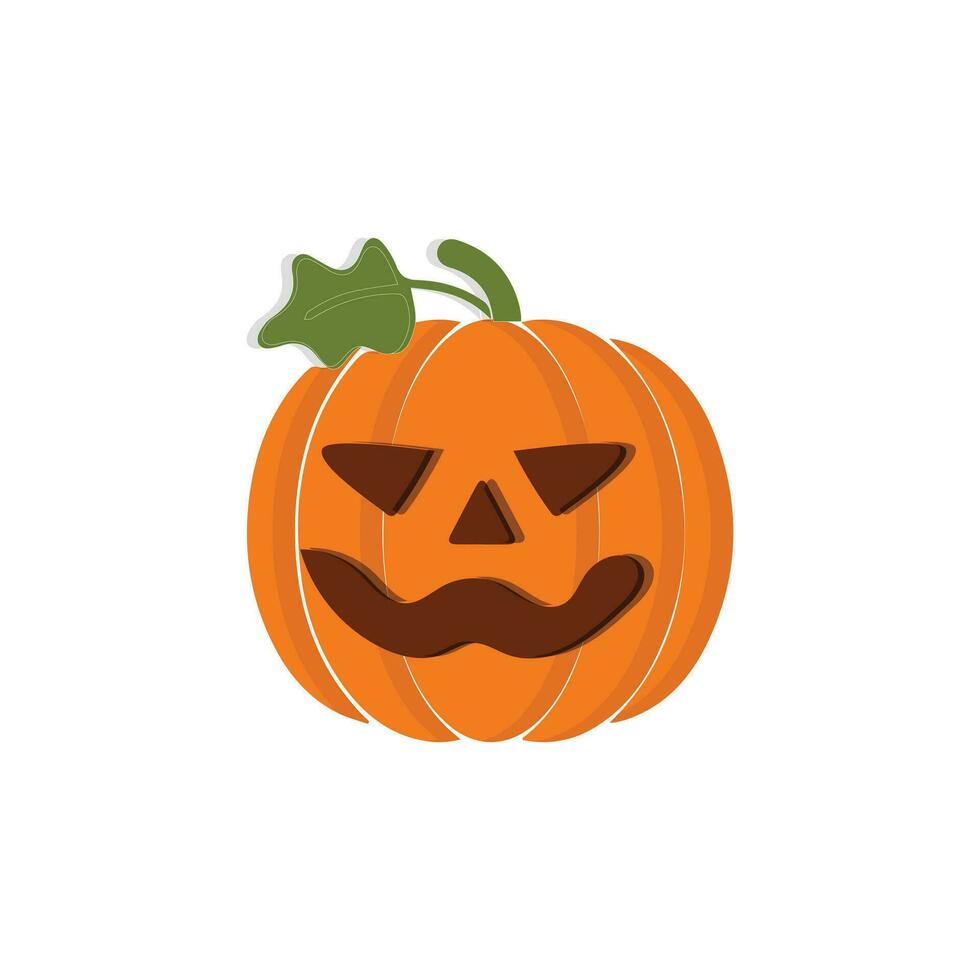 Pumpkins character cartoon, Halloween pumpkin icon vector. Flat design, halloween scary pumpkin with smile, happy face, various expression. vector