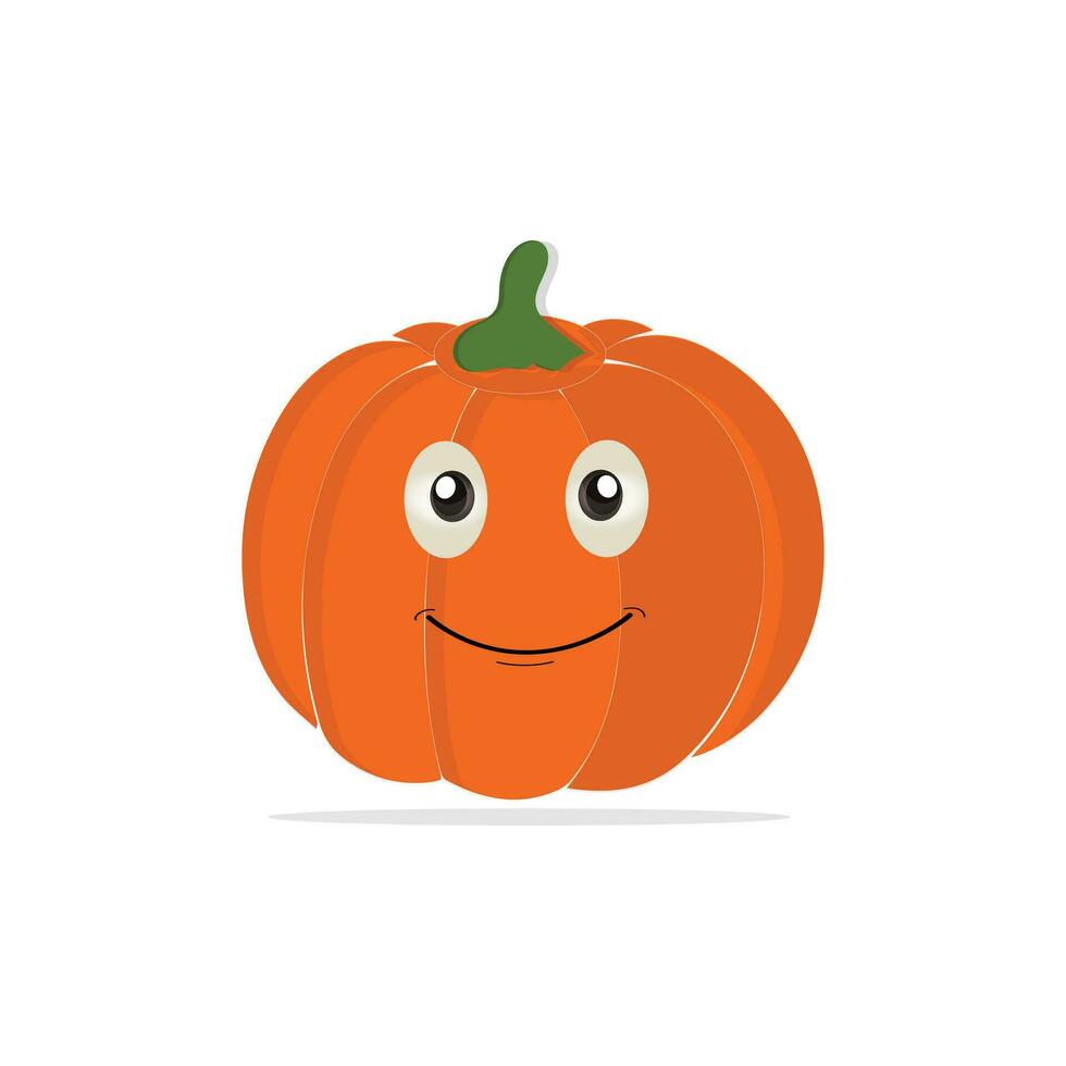 Pumpkins character cartoon, Halloween pumpkin icon vector. Flat design, halloween scary pumpkin with smile, happy face, various expression. vector