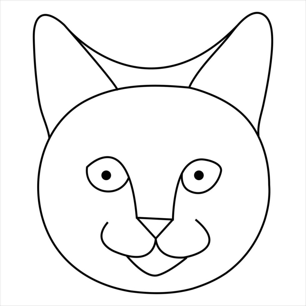 Continuous one line cat pet animal outline art vector illustration and minimalist drawing