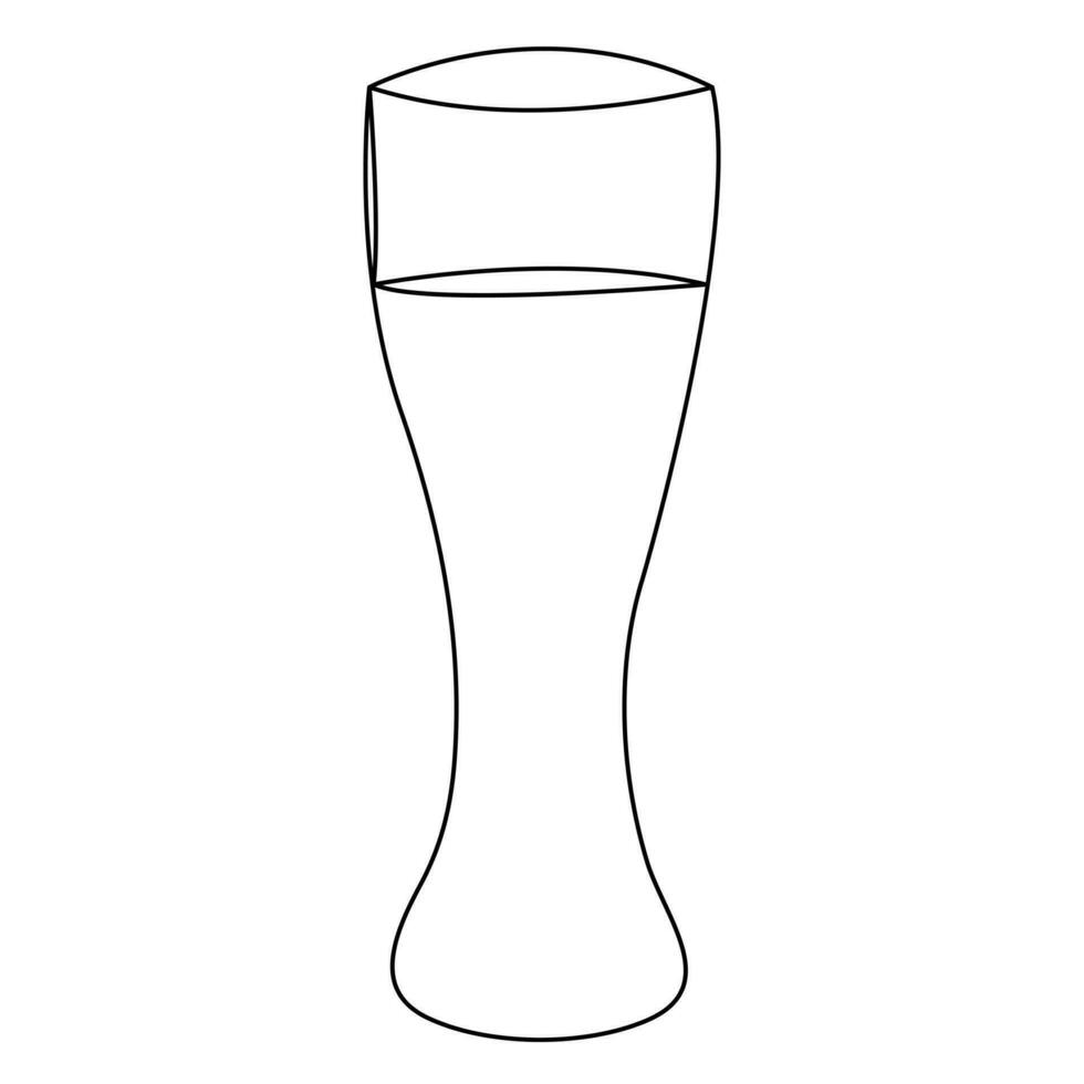 continuo soltero línea mano dibujo icono de vaso diseño y contorno vector Arte minimalista ilustración