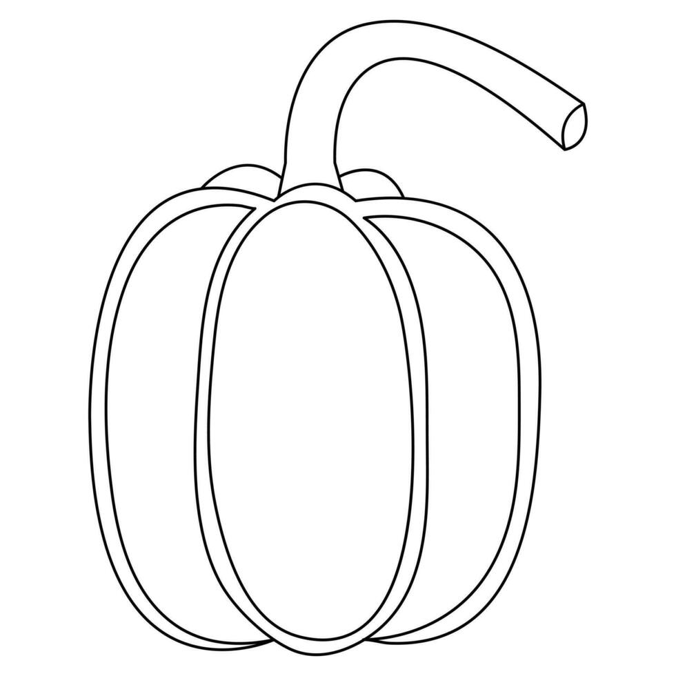 The pumpkin fresh fruit for icon outline vector illustration design continuous one line drawing