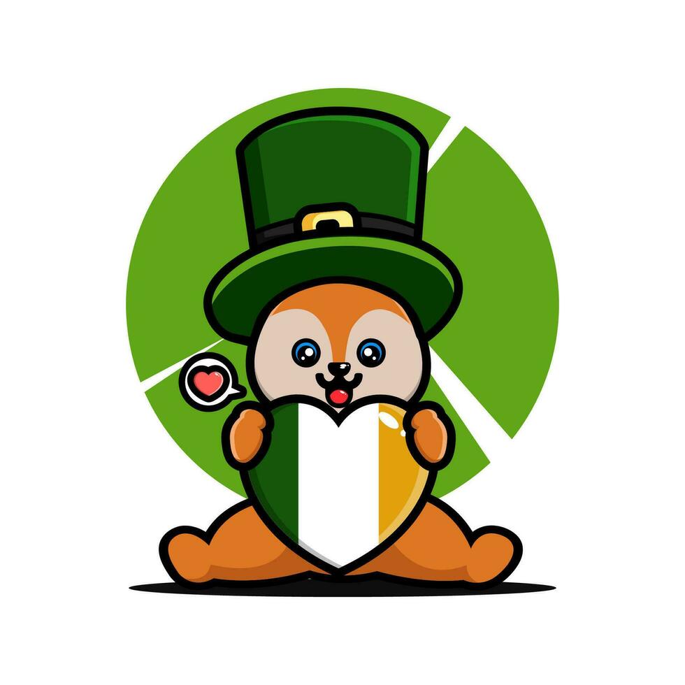 St Patrick day cartoon character leprechaun vector