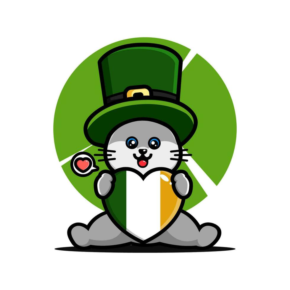 St Patrick day cartoon character leprechaun vector