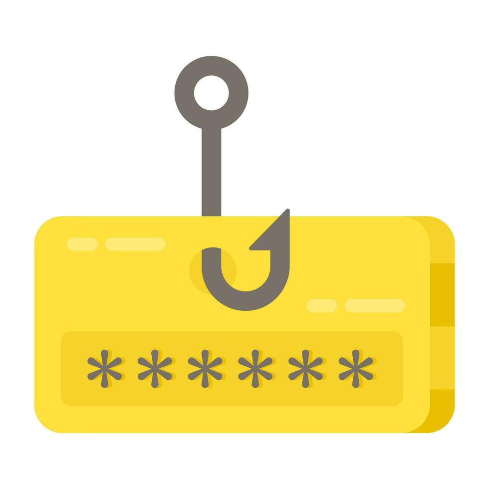 An editable design icon of password phishing vector