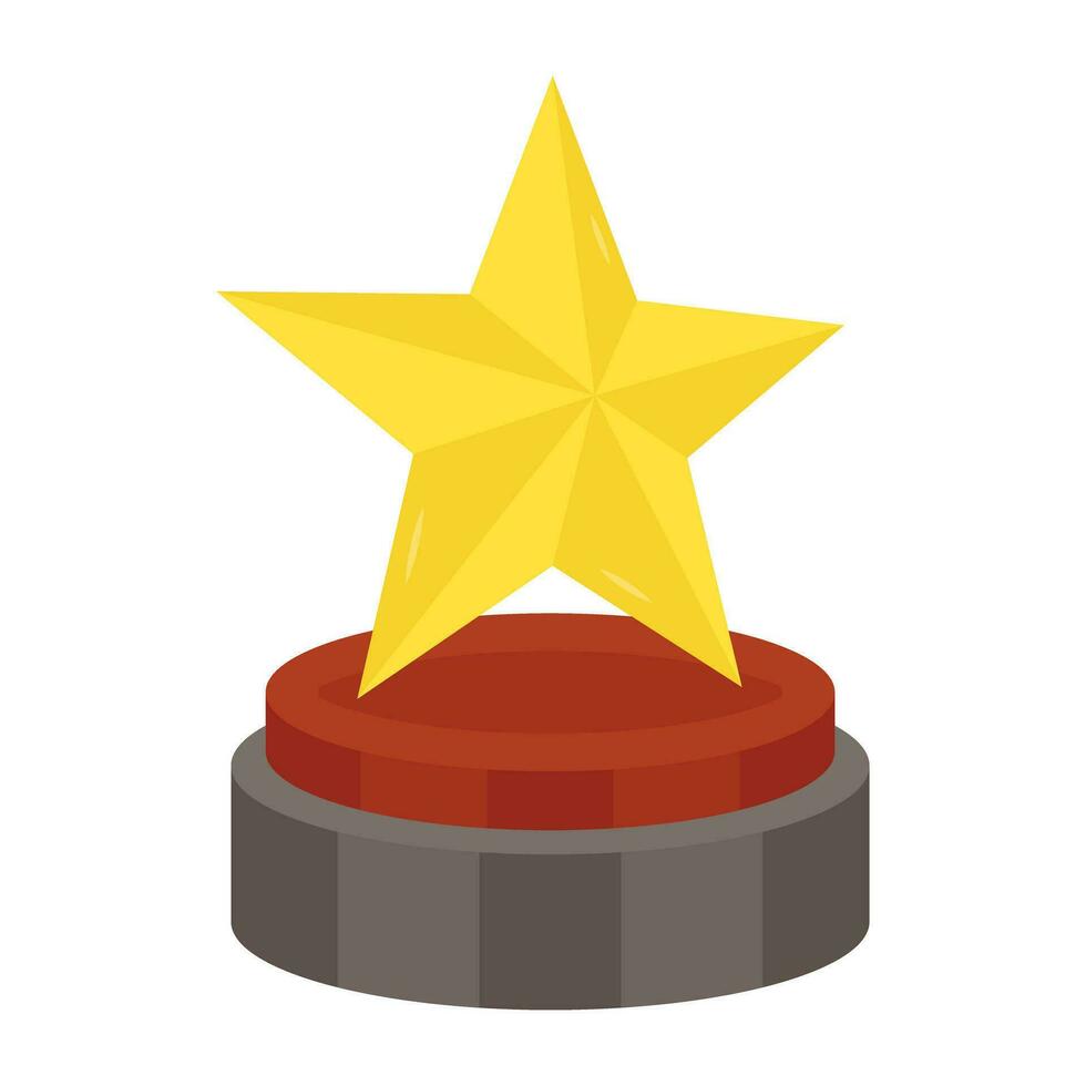 un icono de diseño único de trofeo estrella vector