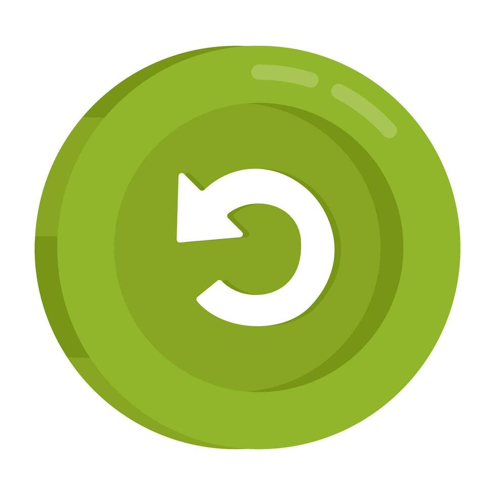 A unique design icon of reload arrow vector