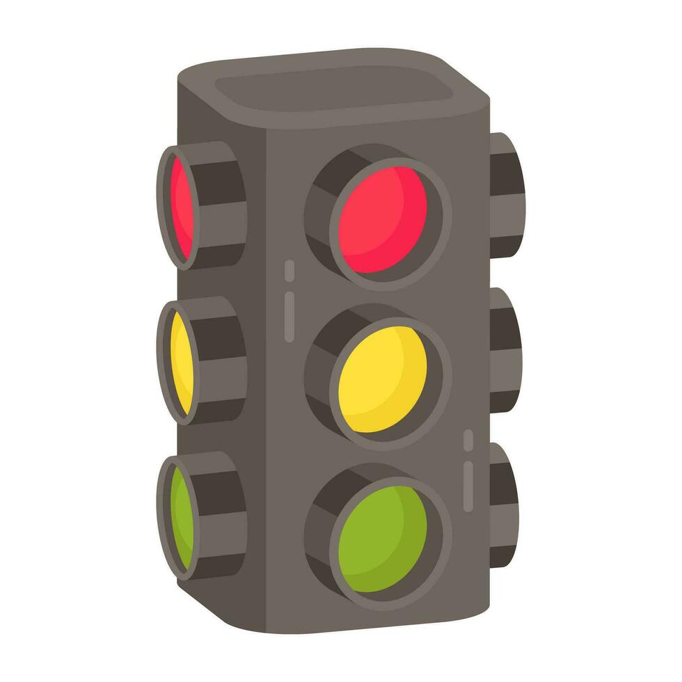 An icon design of traffic lights vector