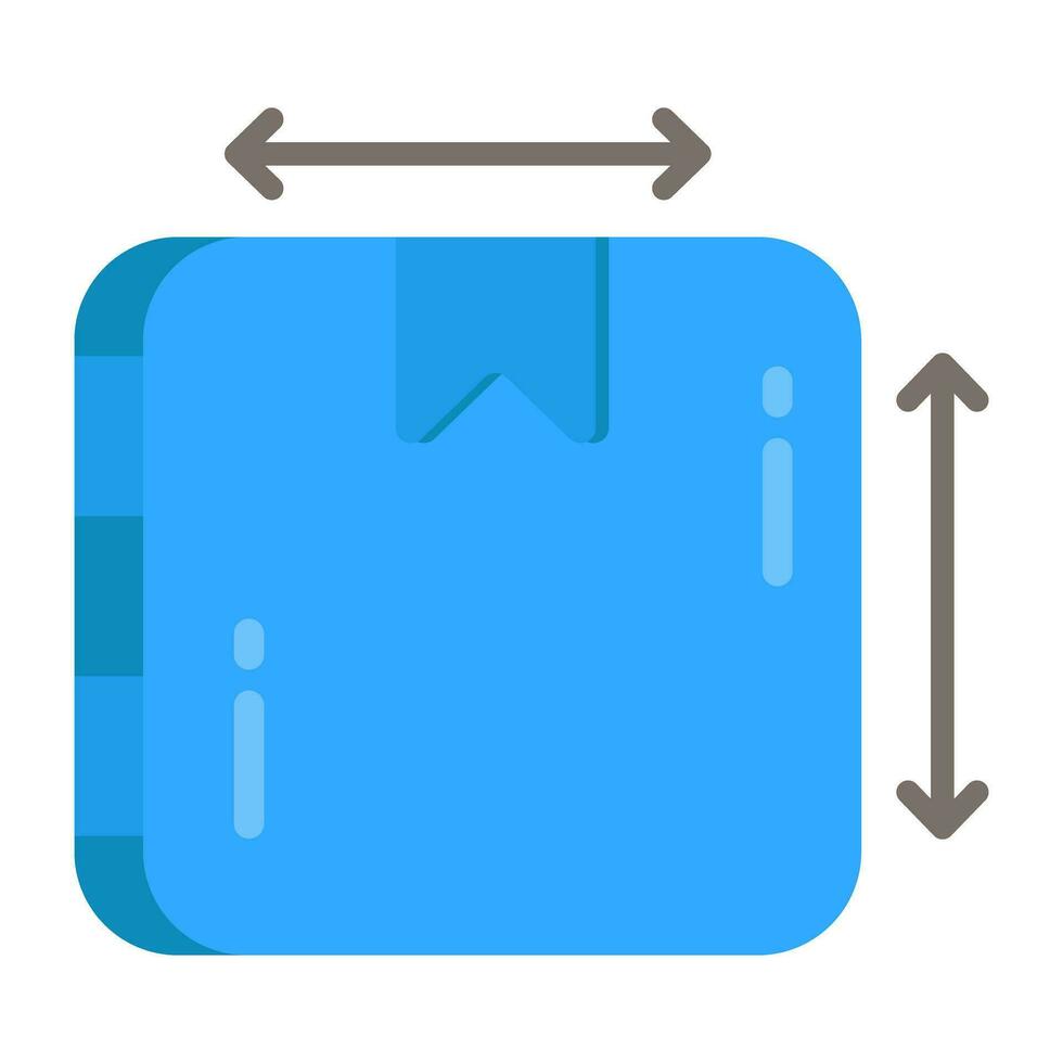 Trendy design icon of parcel size vector