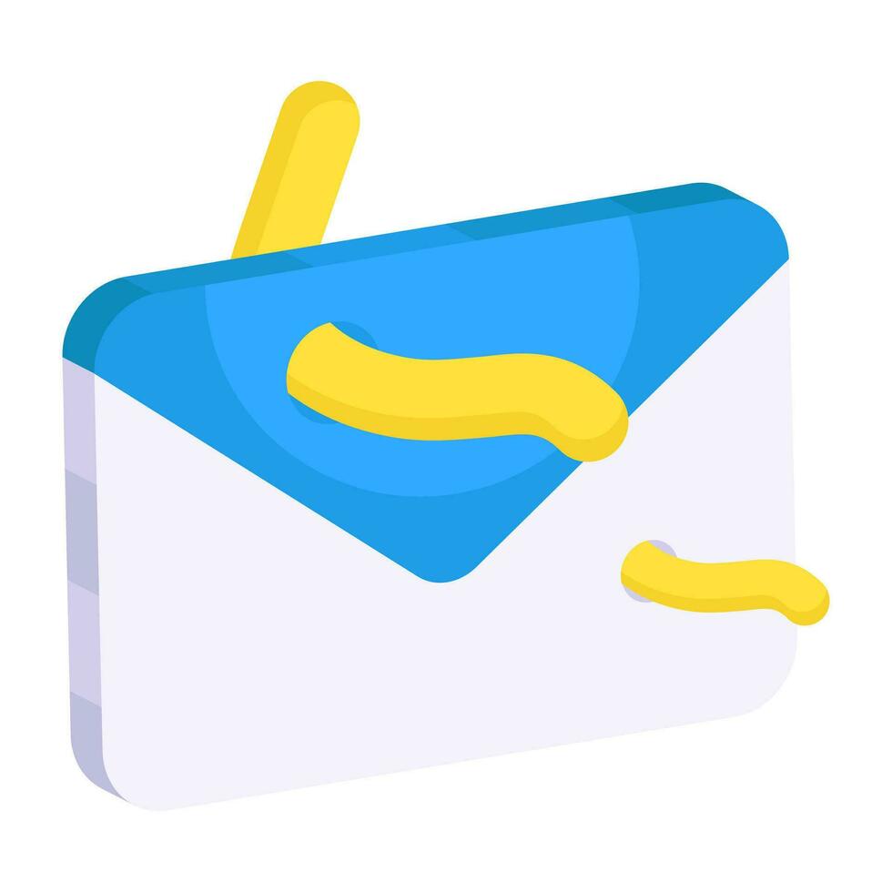 A colored design icon of mail phishing vector
