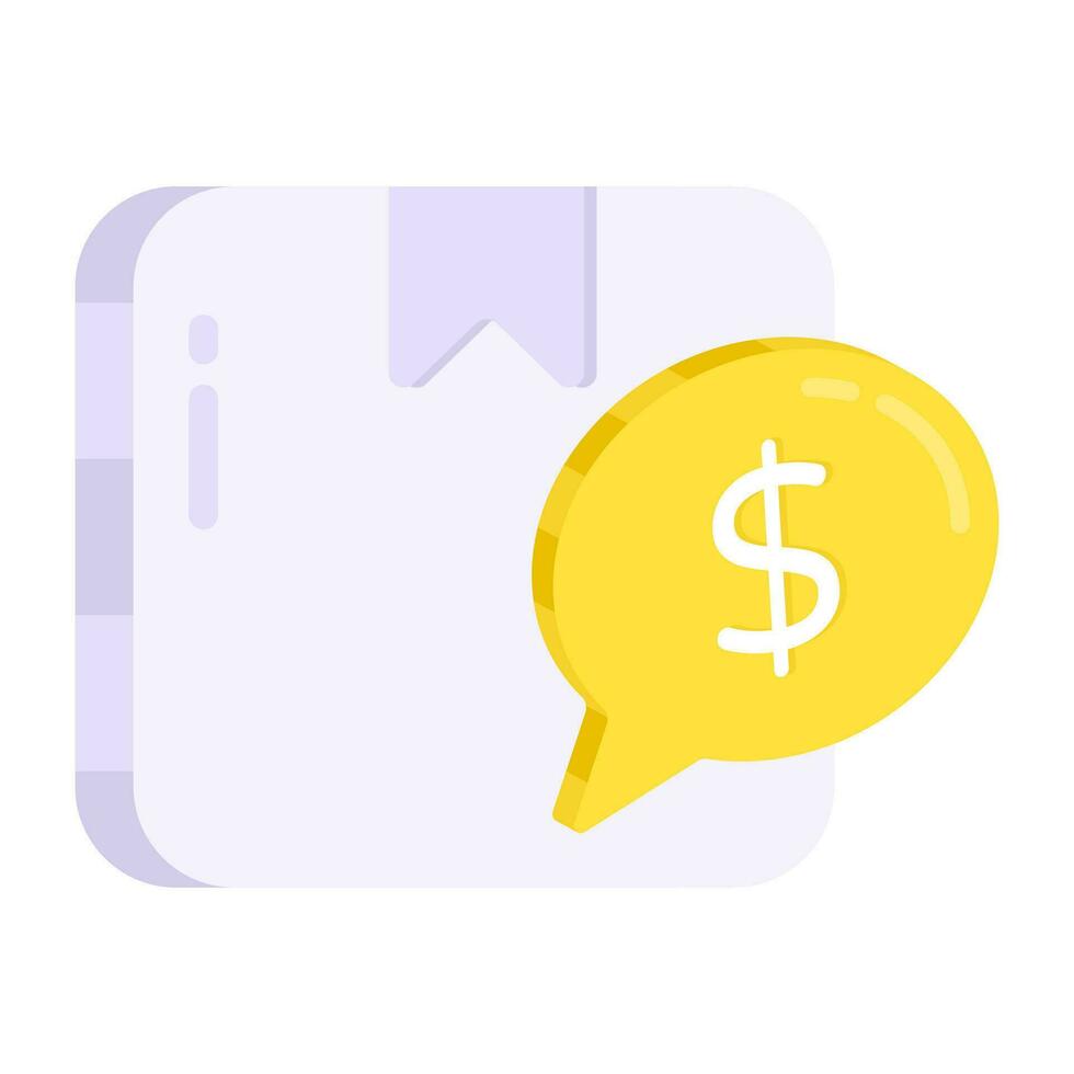 Conceptual flat design icon of cash on delivery vector