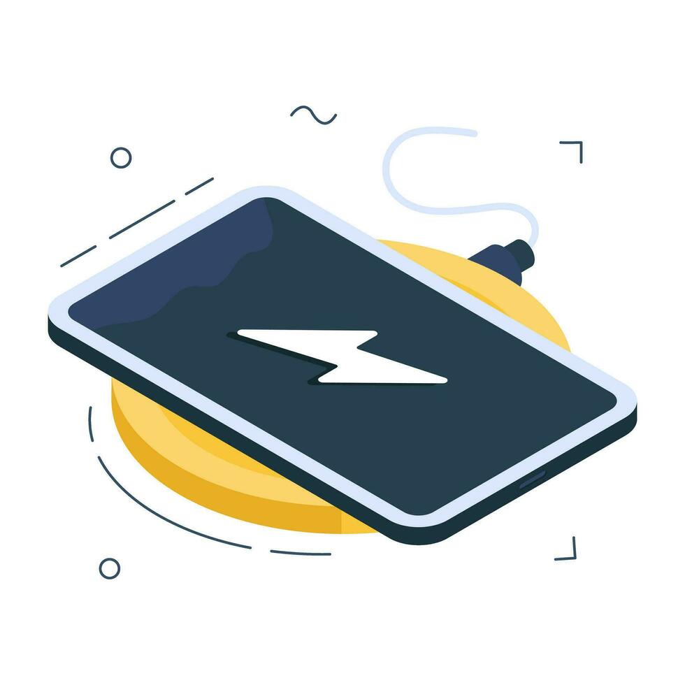 An icon design of mobile charging vector