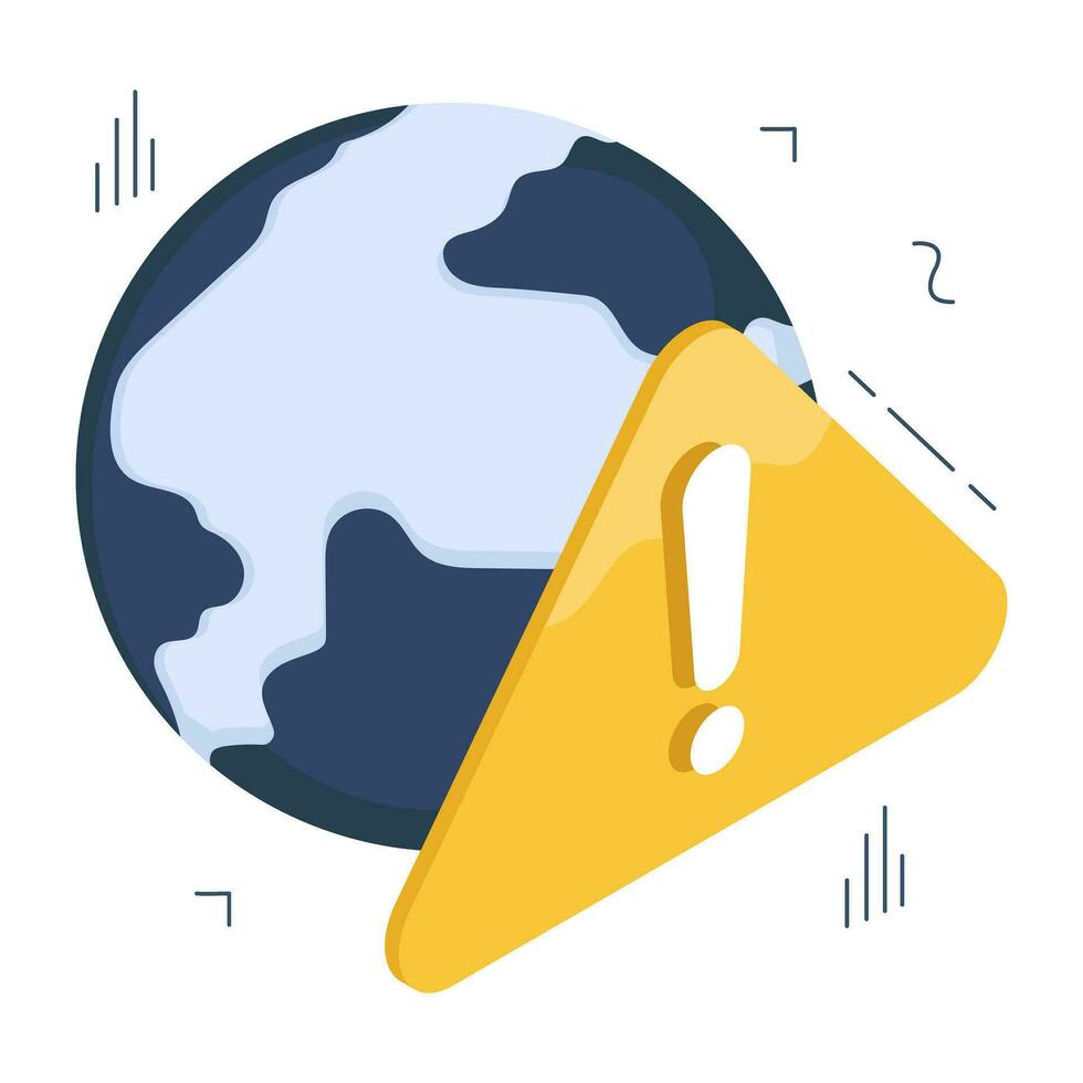 prima descargar icono de global advertencia vector