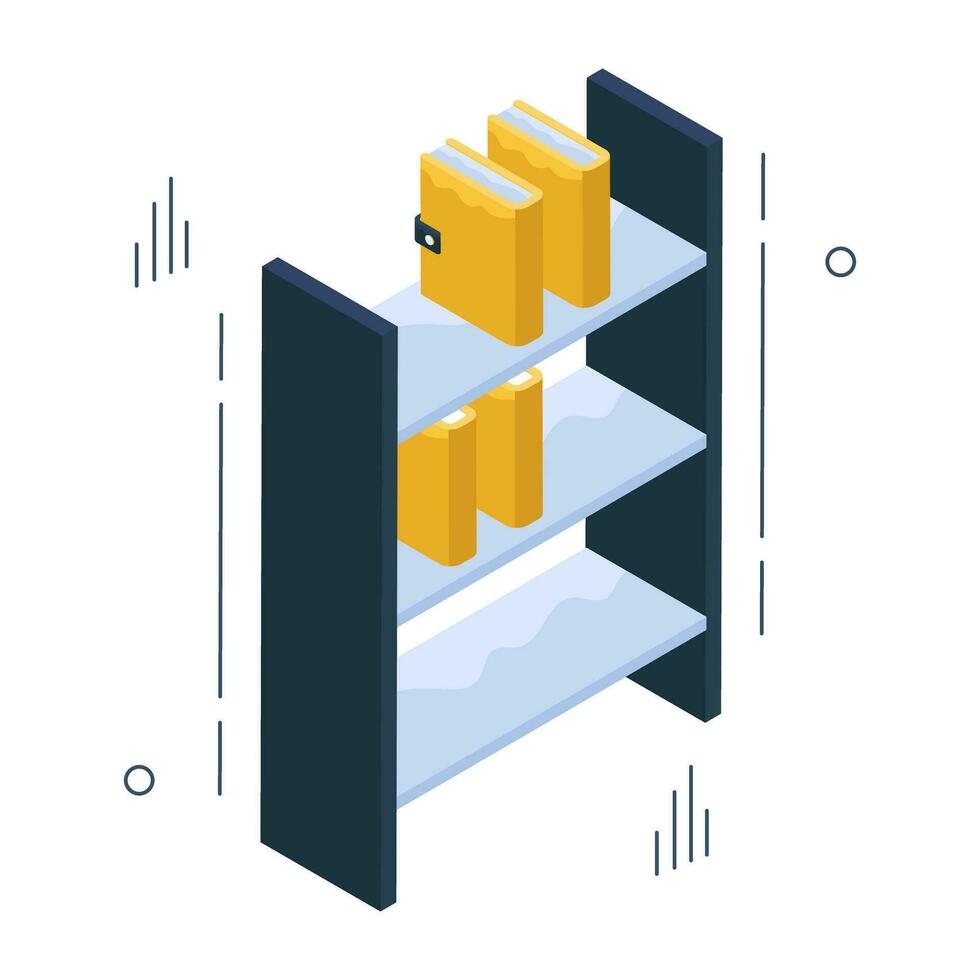 Premium download icon of bookcase vector