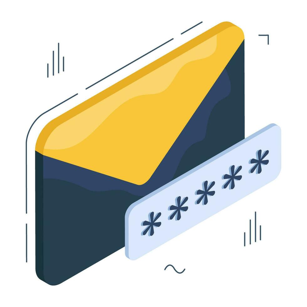 Perfect design icon of mail security vector