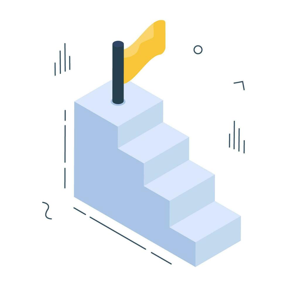 Editable design icon of career success vector