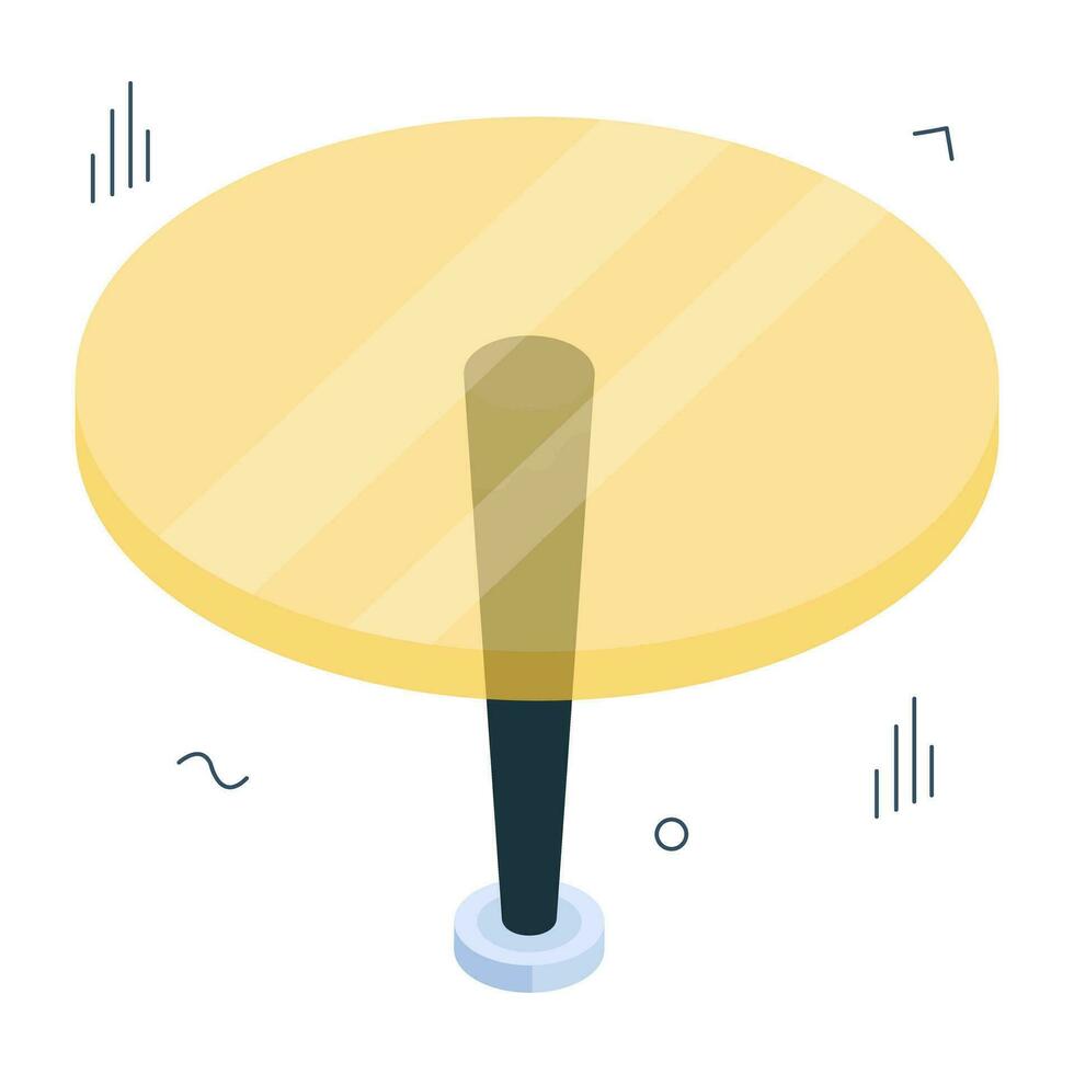 Editable design icon of round table vector