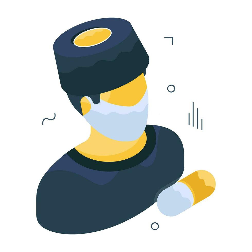 An icon design of doctor vector