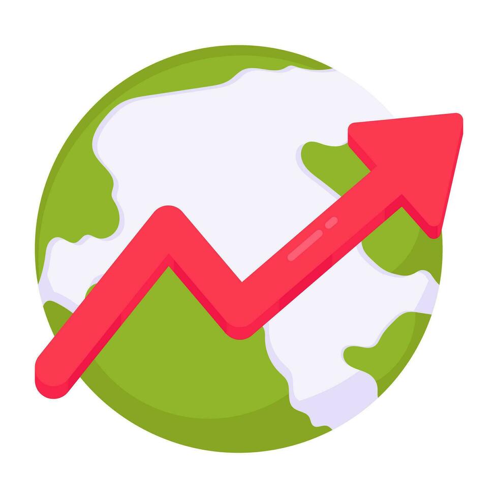 An icon design of global analytics vector