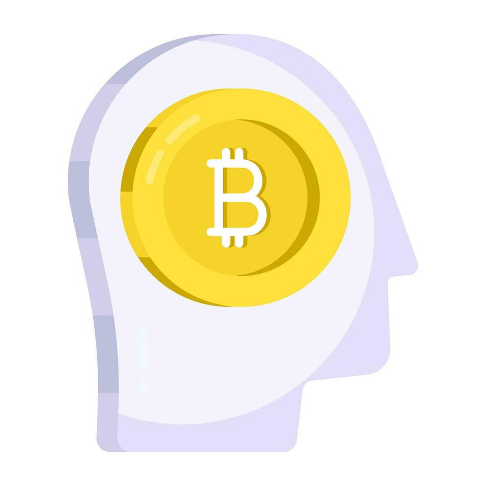 creativo diseño icono de bitcoin inversor vector