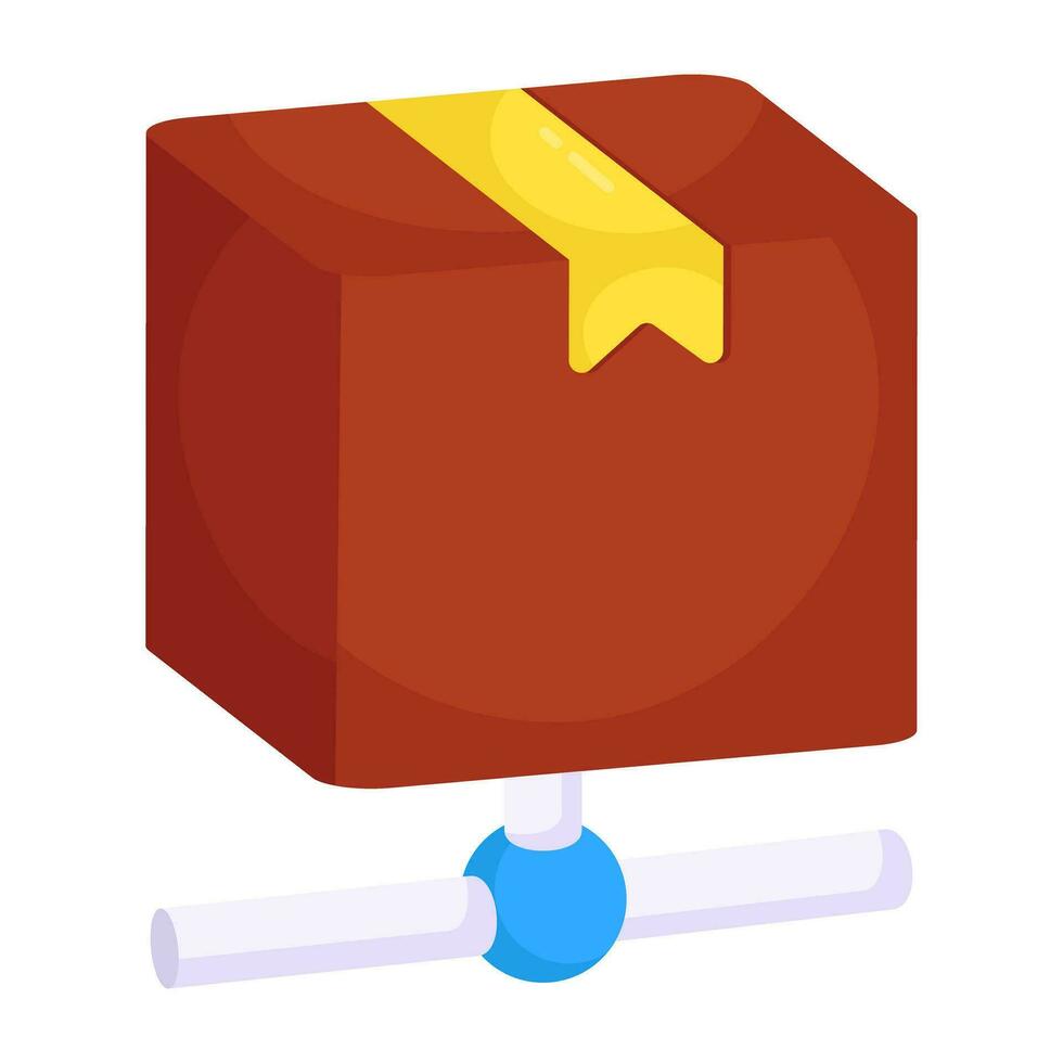 An editable design icon of parcel vector