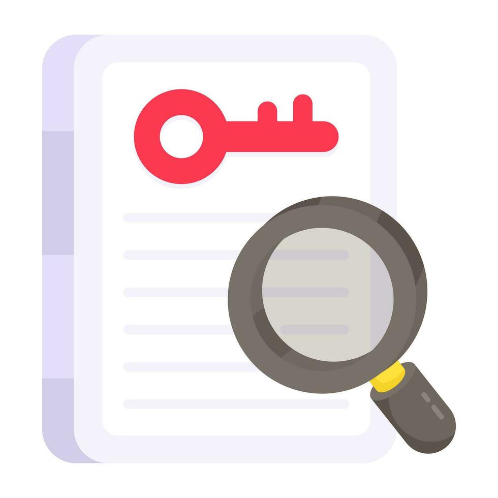 Trendy design icon of keyword research vector
