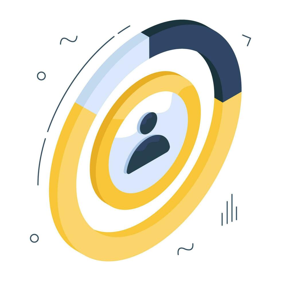An icon design of employee infographic vector